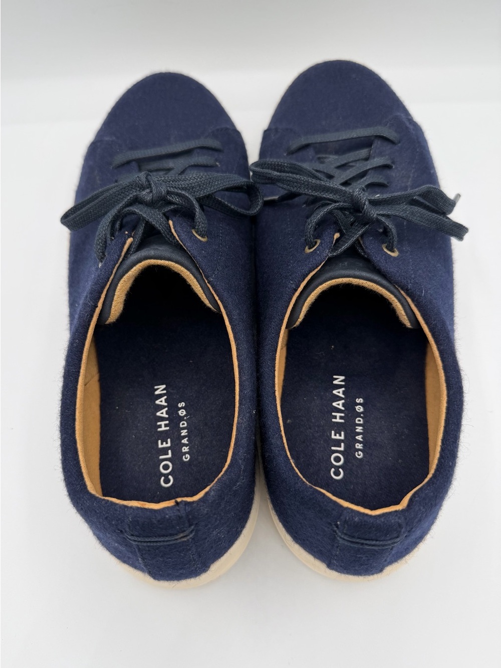 Cole Haan Navy Men’s Low-Top Lace-Up Sneakers - Picture 3 of 9